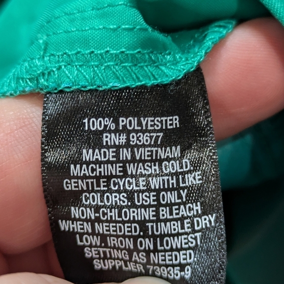 NWT Worthington Blue Green Striped Satin Wide Leg Mid Rise Professional Pant 4 - Picture 10 of 13